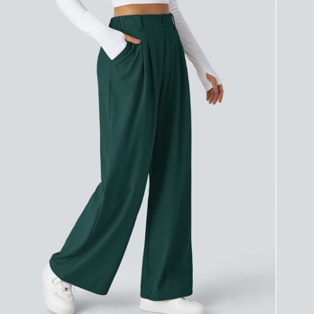 Halara NWT Flex High Waisted Wide Leg Waffle Work Pants